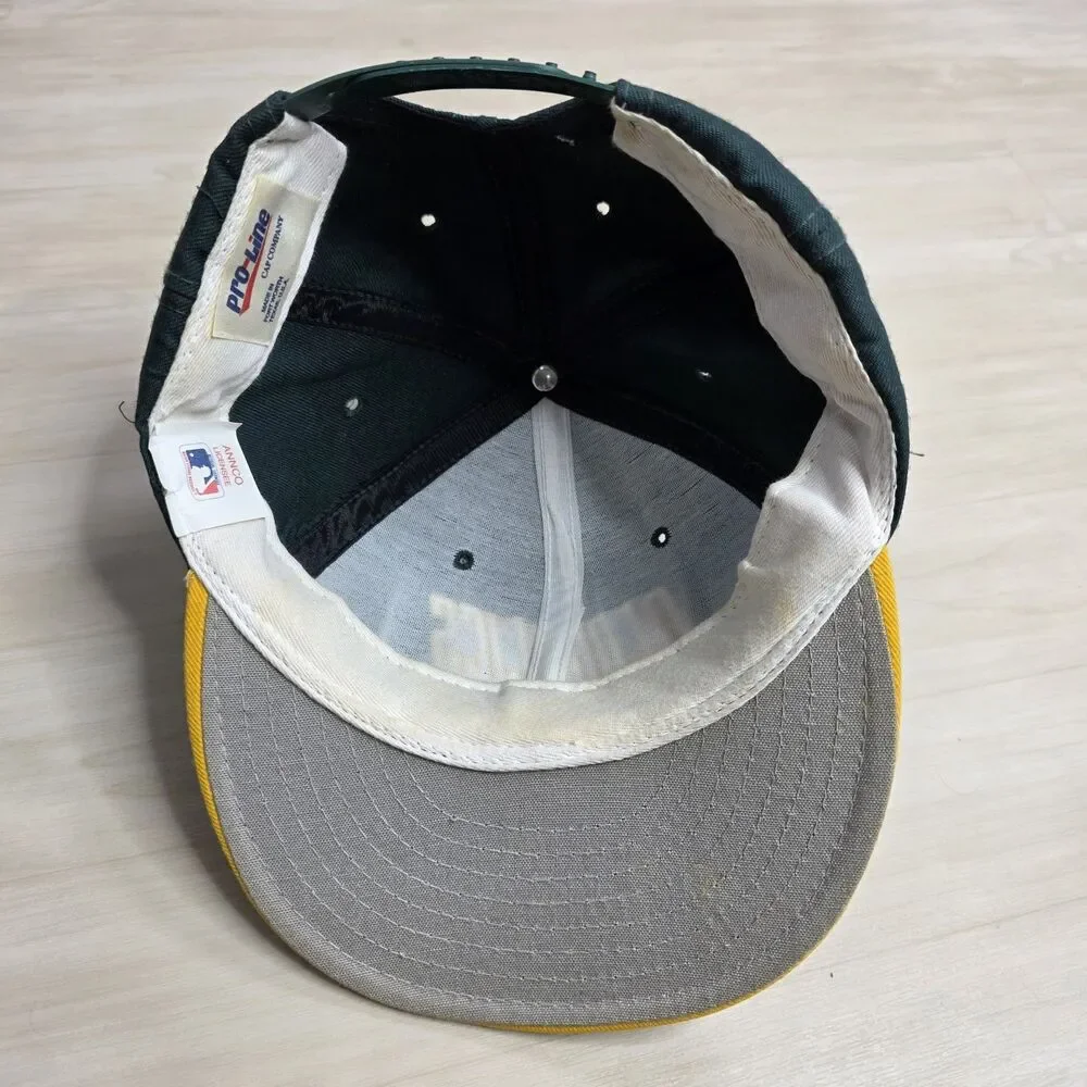 Vintage Oakland Athletics Pro Line ANNCO Hat‎ Baseball Snapback Spellout Logo